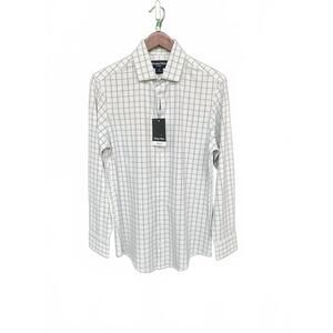 NEW MIZZEN + MAIN men's leeward long sleeve dress shirt in light pastel blue